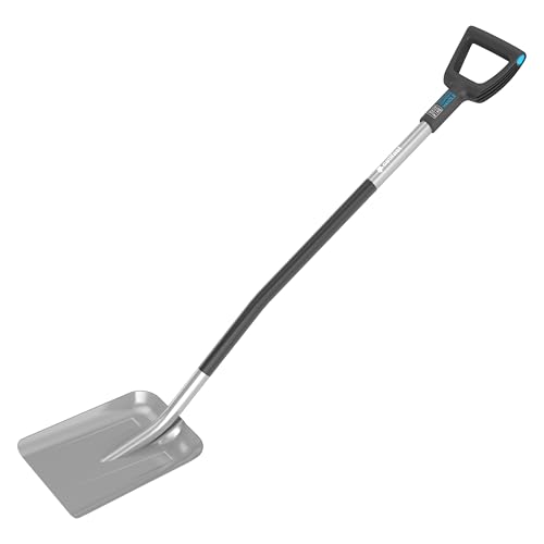 Cellfast Schaufel ENERGO™ [1300 mm] für Schöpfen, Umschütten von Schüttgut wie Sand, Kies, Erde, Ergonomischer Griff, EIN induktiv gehärtetes Blatt aus Borstahl mit Durchdrückungen verstärkt, 40-010 von Cellfast