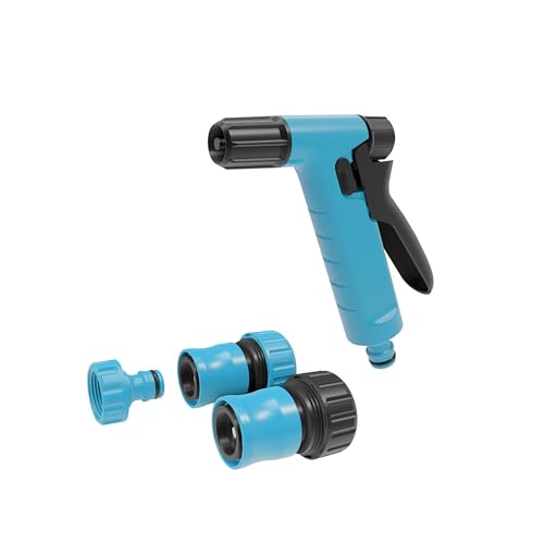 Cellfast Gartenbrause Set Sprinklerpistole Spritzpistole Gartensprinkler Rasensprenger Für Rasen Blumen Pflanzen Schnellanschluss Verbindung Basic 3/4" von Cellfast