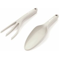 Cellfast - Gartenhandgeräte kleiner Satz pastel (beige) Pflanzkelle, Pflanzgabel von Cellfast