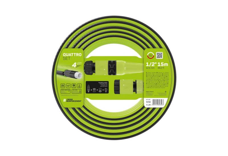Cellfast Gartenschlauch 10-091 Quatrro Schlauchset 4-Lagen-Schlauch 15m 1/2", Gartenschlauch mit Spritze Schnellkupplung Anschluss UV-beständig Cellfast Gartenschlauch 10-091 Quatrro Schlauchset 4-Lagen-Schlauch 15m 1/2", Gartenschlauch mit Spritze Schnellkupplung Anschluss UV-beständig von Cellfast