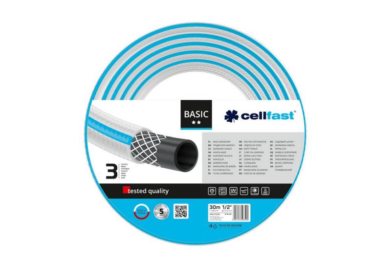 Cellfast Gartenschlauch 10-401 3-lagiger Wasserschlauch 1/2 "30m von Cellfast