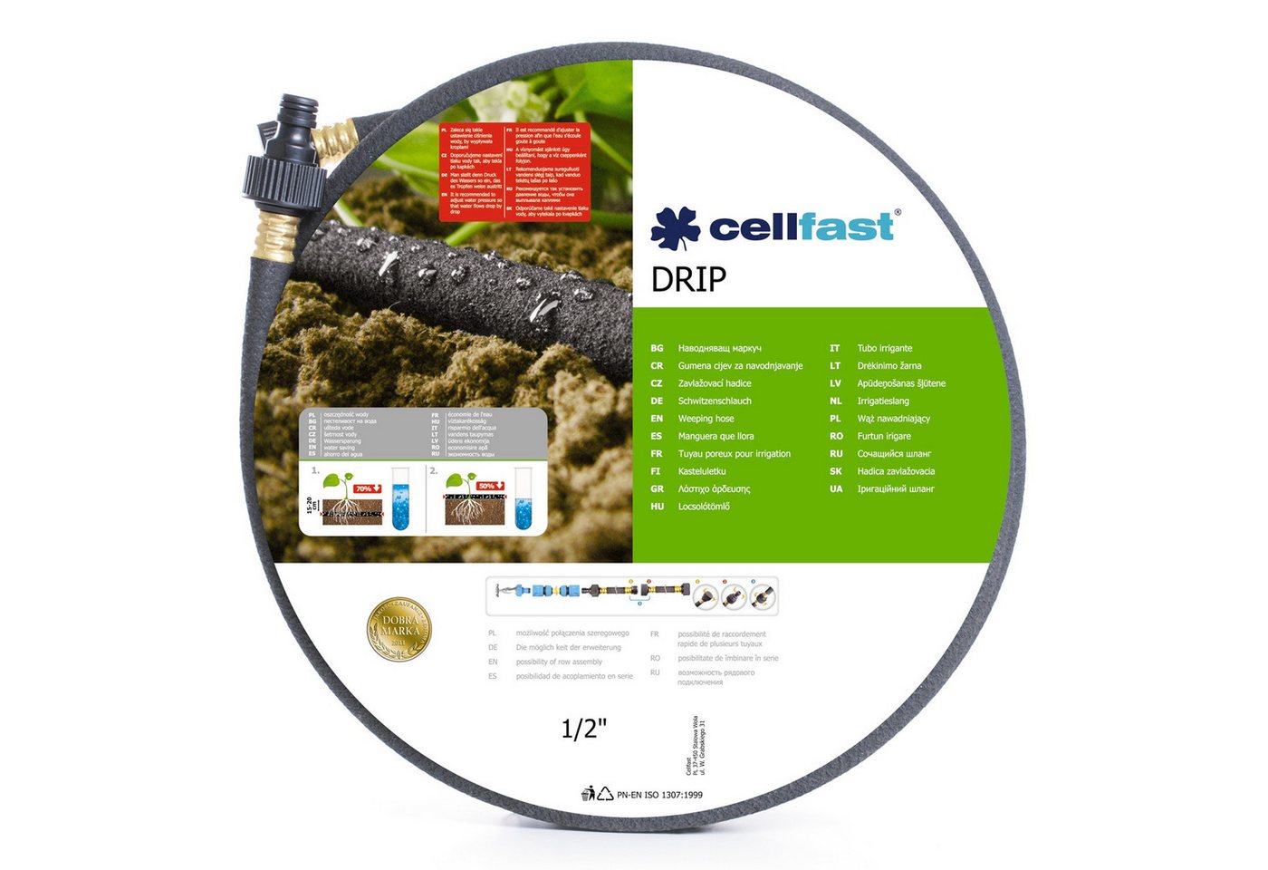 Cellfast Gartenschlauch 19-003 Drip Tropfschlauch 1/2" 22,5m Cellfast Gartenschlauch 19-003 Drip Tropfschlauch 1/2" 22,5m von Cellfast