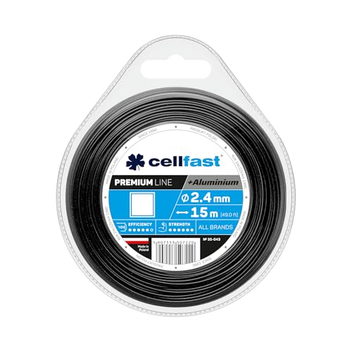 Cellfast Mähfaden Für Rasentrimmer und Freischneider Trimmerfaden Rasentrimmer-Faden Trimmfaden Rasentrimmer Schnur Gehärtet Mit Aluminium Premium Quadratischer Querschnitt 2,4 mm 15 m Cellfast Mähfaden Für Rasentrimmer und Freischneider Trimmerfaden Rasentrimmer-Faden Trimmfaden Rasentrimmer Schnur Gehärtet Mit Aluminium Premium Quadratischer Querschnitt 2,4 mm 15 m von Cellfast