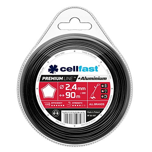 Cellfast Mähfaden Für Rasentrimmer und Freischneider Trimmerfaden Rasentrimmer-Faden Trimmfaden Rasentrimmer Schnur Gehärtet Mit Aluminium Premium Sternförmiger Querschnitt 2,4 mm 90 m Cellfast Mähfaden Für Rasentrimmer und Freischneider Trimmerfaden Rasentrimmer-Faden Trimmfaden Rasentrimmer Schnur Gehärtet Mit Aluminium Premium Sternförmiger Querschnitt 2,4 mm 90 m von Cellfast