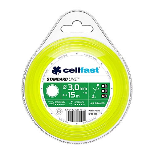 Cellfast Mähfäden, schneiden ECO, Rund, Gelb, 3,0 mm x 15 m, 37-005 von Cellfast