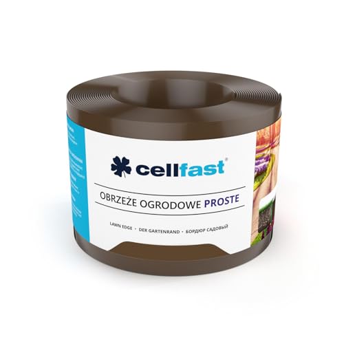 Cellfast Rasenkante gerade 15cm hoch und 9m lang, 30-212H, Braun von Cellfast