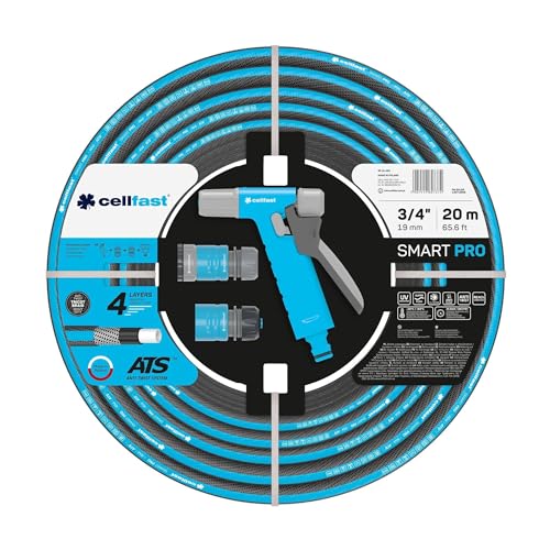 Cellfast SMART PRO ATS Bewässerungsset mit einem Durchmesser von 3/4 Zoll (19 mm) mit einer Länge von 20 Metern. von Cellfast
