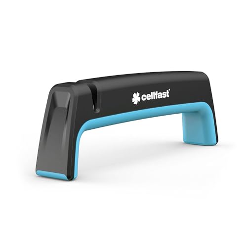 Cellfast Universal Schärfer Ergo, Vielseitiger Axt- und Messerschärfer, Robustes Polycarbonat, sicherer Griff, ergonomische Form, Werkzeugschärfer von Cellfast