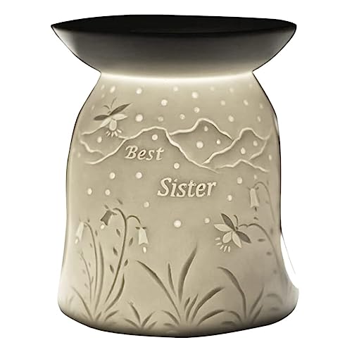 Cello Teelicht Wachs Melt & Ölbrenner, Best Sister, atemberaubende Porzellan-Designs sicher für den Einsatz in der Nähe von Kindern und Haustieren Verwenden Sie Wachs oder Öl auf der Oberseite und duften Sie Ihr Zimmer magisch. Cello Teelicht Wachs Melt & Ölbrenner, Best Sister, atemberaubende Porzellan-Designs sicher für den Einsatz in der Nähe von Kindern und Haustieren Verwenden Sie Wachs oder Öl auf der Oberseite und duften Sie Ihr Zimmer magisch. von Cello