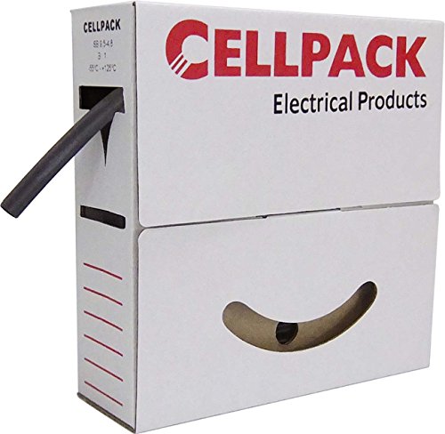 Cellpack 127132 Schrumpfschlauch ohne Kleber Schwarz 18mm Schrumpfrate:3:1 7m von Cellpack