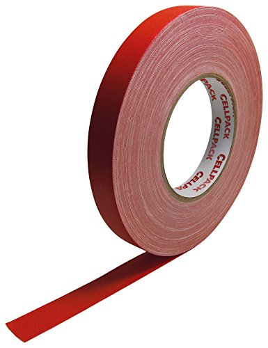 Cellpack 146066 90 0.305 - 25 - 50, Stoff-Band, beschichtete Baumwolle, rot von Cellpack