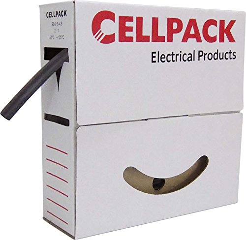 Cellpack SB 12.7-6.4 sw in Abrollbox 8m Schrumpfschlauch 4010311036151, Schwarz, 8 M von Cellpack
