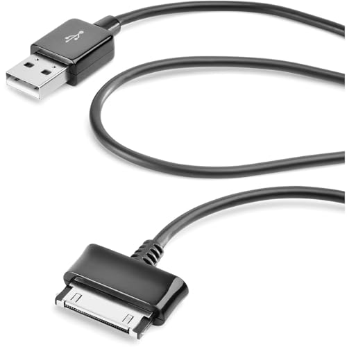 Cellular Line USBDATACABGTAB USB-Datenübertragungskabel für Samsung Galaxy Tab schwarz von cellularline