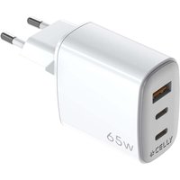 Celly - USB-Ladegerät GaN 1 x usb-a + 2 x usb-c pd 65W Celly - USB-Ladegerät GaN 1 x usb-a + 2 x usb-c pd 65W von Celly