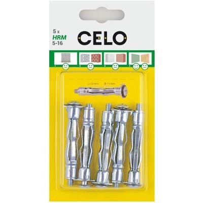 Blister Hohlraumdübel Metall HRM 6-16, 5er Packung Blister Hohlraumdübel Metall HRM 6-16, 5er Packung von Celo