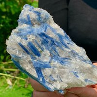 1, 07 Pfund Selten Natürlicher Wunderschöner Blauer Kyanit Mit Quarzkristall-Exemplar 486 Gramm J43 von CelsestialCrystals