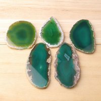 1 Stück Grün Natürliche Achat Scheibe Druzy Schmuck Machen Handgemachte Kristall Heilung Geschenk von CelsestialCrystals