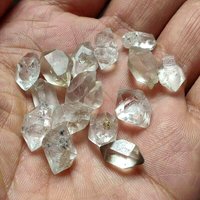 14G/15 Stück 13-14mm Top Qualität Herkimer Diamant Quarz Kristall Heilstein T21 von CelsestialCrystals