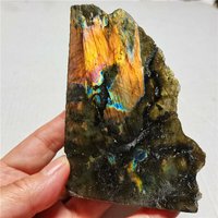 168G Natürliche Labradorit Kristall Grob Polierte Rock Madagaskar H33 von CelsestialCrystals