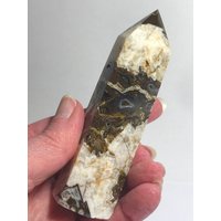 Drachenachat Kristallpunkt Obelisk Turm Mit Kleinen Druzy Taschen - 4, 1 Zoll Groß 145Gms von CelticDragonCrystals