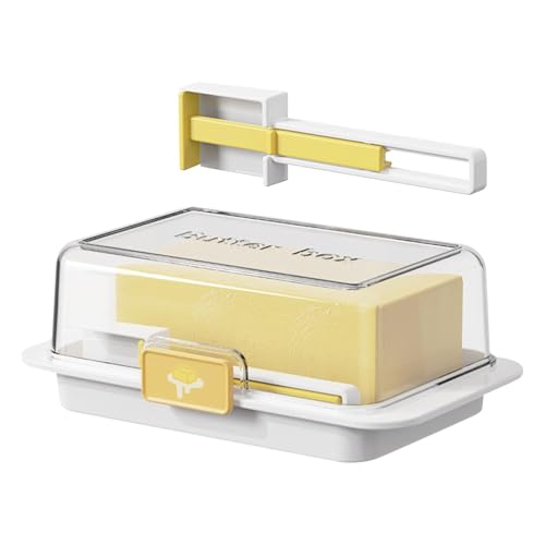 Butterdose, Butterdose, luftdichter Butterbehälter für Theke, mit Deckel, bruchsicher, leicht zu sammeln, multifunktionaler Butterbehälter mit Streuer für Theke und gekühlt von Celuicion