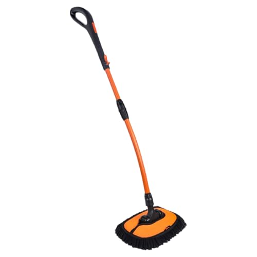 Celuicion Auto Waschmop Zum Autowaschen - Gebogene Auto Reinigungsbürste,Ausziehbarer Kratzfester Staubwedel Für Auto LKW von Celuicion