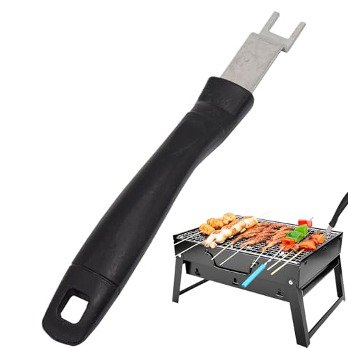 Celuicion Grillrost Hebewerkzeug | Gusseisen Grillrostheber,Edelstahl Grillzubehör Küchenutensilien für Reise Outdoor-Küche Ausflug Picknick Camping von Celuicion
