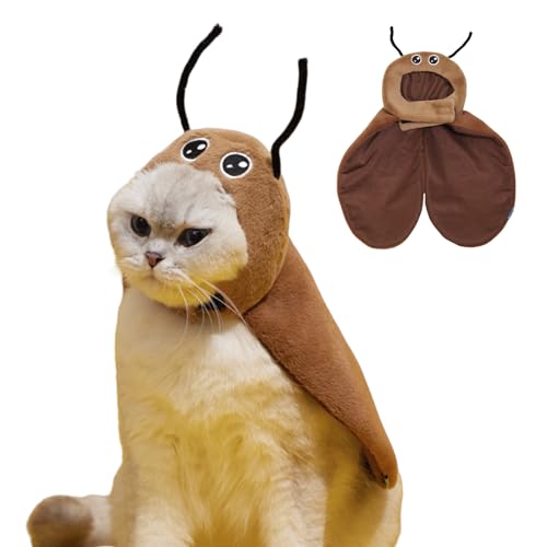 Celuicion Haustier Kostüm Umhang - Katzenkostüm Umhang Mit Kakerlaken-Design,Einstellbares Leichtes Tierkostüm Zubehör Für Geburtstagsfeiern Und Weihnachten von Celuicion