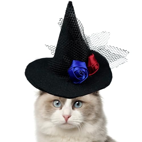 Celuicion Hundehut,Hexenhut Für Hunde | Verstellbares Kostümzubehör Für Cosplay Fest Feier Theater Bühnenauftritt Familienfeier von Celuicion