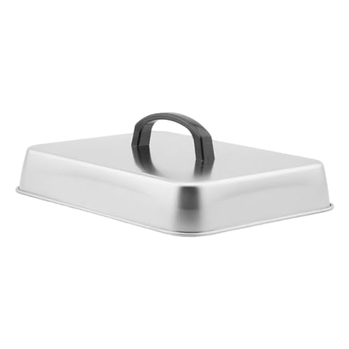 Celuicion Käseschmelzdome,Edelstahl Spritzschutz Rechteckig Für Grill - Leichtes Grill Dampfhaube Mit Hitzebeständigem Griff Zum Steakbraten Und Käseschmelzen von Celuicion