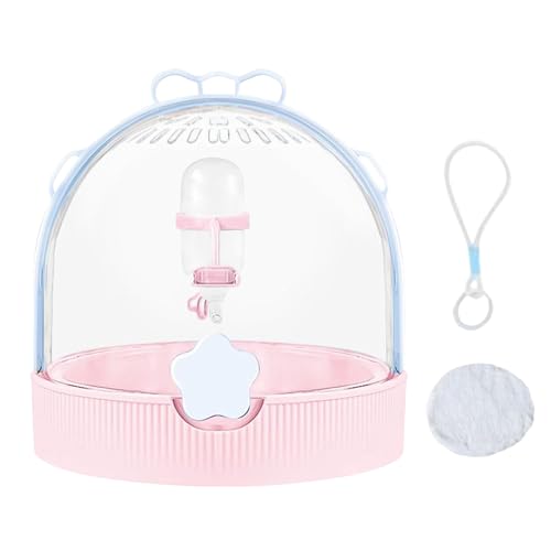 Celuicion Kleintier Transportbox,Zwerghamster Käfig Igel Transportbox | Haustierzubehör Tragetasche Mit Trinkflasche Für Rennmaus Vogel Chinchilla Igel Outdoor Angeln Wandern Camping | Vogel Kaninchen von Celuicion