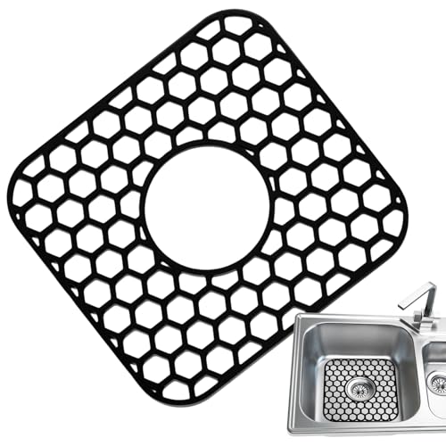 Celuicion Küchenspüle Schutzmatte | Silicone Trockenmatte für Porzellan,30x28 cm hitzebeständig rutschfest Raster Spülbeckenunterlage für Wohnmobil Küche Haushalt von Celuicion