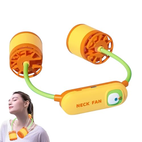 Celuicion Kühlender Halsventilator, Wiederaufladbarer USB Tragbarer Ventilator, Leises Kühlgerät Mit 3 Geschwindigkeiten Für Arbeit Büro Reisen Outdoor Frauen Männer von Celuicion