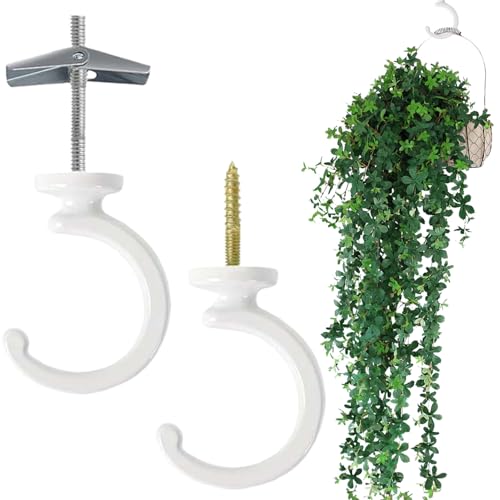 Celuicion Robuste Deckenhaken - Balkon Blumenampel Hängehalter,Rostfreie Mehrzweck-Deckenhalterung 2er Set für Küche Lager Gewächshaus Wohnung Werkstatt Garage Terrasse Celuicion Robuste Deckenhaken - Balkon Blumenampel Hängehalter,Rostfreie Mehrzweck-Deckenhalterung 2er Set für Küche Lager Gewächshaus Wohnung Werkstatt Garage Terrasse von Celuicion