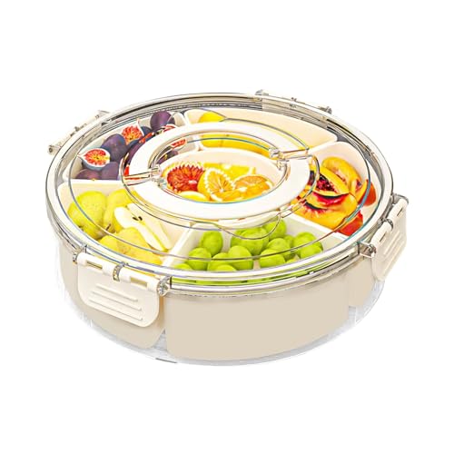 Celuicion Snackdose,6-Fach Unterteelte Lebensmittelbox Mit Deckel & Griff - Wiederverwendbare Airtight Aufbewahrungsbox Für Snacks Obst Partyteller Reise Picknick Celuicion Snackdose,6-Fach Unterteelte Lebensmittelbox Mit Deckel & Griff - Wiederverwendbare Airtight Aufbewahrungsbox Für Snacks Obst Partyteller Reise Picknick von Celuicion