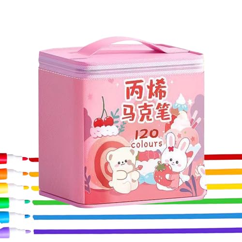 Celuicion Stoffmarker | Feinspitze Mal- & Zeichenstifte Set | Wasserdichtes Kunstmaterial Zum Malen Auf Keramik Leinwand Glas Stein Fels von Celuicion