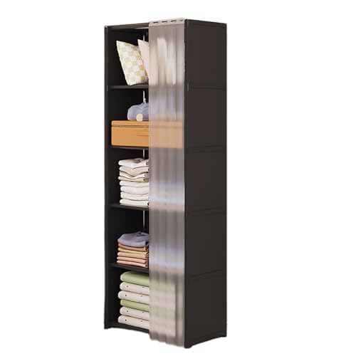 Celuicion Stoffschrank, Kleiderschrank mit Ablagen, 40 x 28 x 155 cm, Viel Platz, für Schlafzimmer, Wohnzimmer von Celuicion