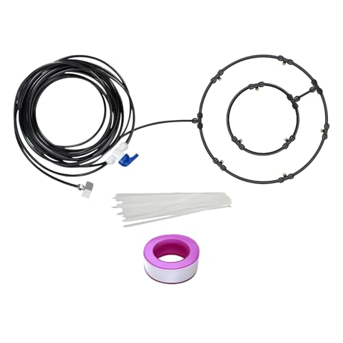 Celuicion Ventilator Sprühkühler Set,Außensprühsystem Für Terrasse Und Garten - 8-Meter Schlauch Mit Mehrfachdüsen Für Gartenpavillon Veranstaltungszelte Terrasse Hinterhof Celuicion Ventilator Sprühkühler Set,Außensprühsystem Für Terrasse Und Garten - 8-Meter Schlauch Mit Mehrfachdüsen Für Gartenpavillon Veranstaltungszelte Terrasse Hinterhof von Celuicion