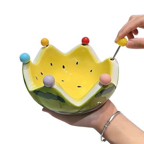 Celuicion Wassermelone Obstschale | Keramik Obstschale Mit 6 Edelstahl Gabeln - Servierschalen Für Events Feiern Restaurant Bar Lounge Valentine Celuicion Wassermelone Obstschale | Keramik Obstschale Mit 6 Edelstahl Gabeln - Servierschalen Für Events Feiern Restaurant Bar Lounge Valentine von Celuicion