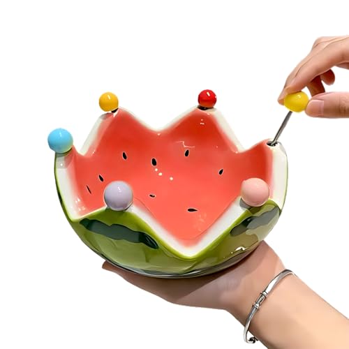 Celuicion Watermelon Bowl | Keramik Pasta Schalen Mit 6 Edelstahl Gabeln - Küchenzubehör Für Haushalt Restaurant Bar Valentinstag Feiertage Celuicion Watermelon Bowl | Keramik Pasta Schalen Mit 6 Edelstahl Gabeln - Küchenzubehör Für Haushalt Restaurant Bar Valentinstag Feiertage von Celuicion