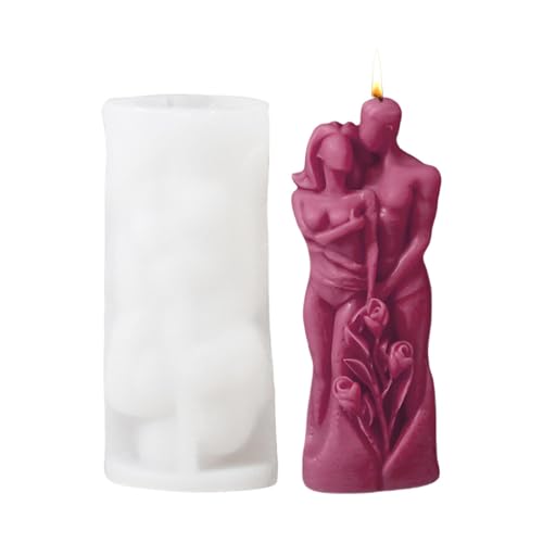 Kerzenform Silikonform, 3D Paar Umarmen Kerzenform Kerzenformen Zum Gießen, Körper Kerzenformen Kerzen Formen Silikon Für Seife Kerzen Machen Handwerk Ornamente von Celuicion