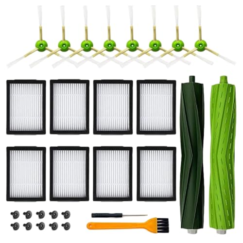 30 Stück Ersatzteil Ersatzteile Kompatibel für iRobot Roomba i1i2 i3 i4 i7 i5 i6 i8 j7 j8 j6 j5 E5 E6 Serie, mit Satz Gummibürsten, Filter, Seitenbürsten, Werkzeug Accessories von Celvibe