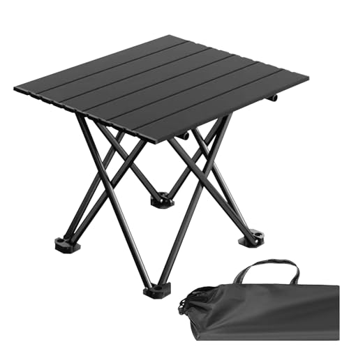Celvibe Campingtisch Klappbar mit Tragetasche, Klapptisch Kleiner Reisetisch Beistelltisch Leicht für Outdoor, Wandern, Garten, Angeln, Reisen von Celvibe