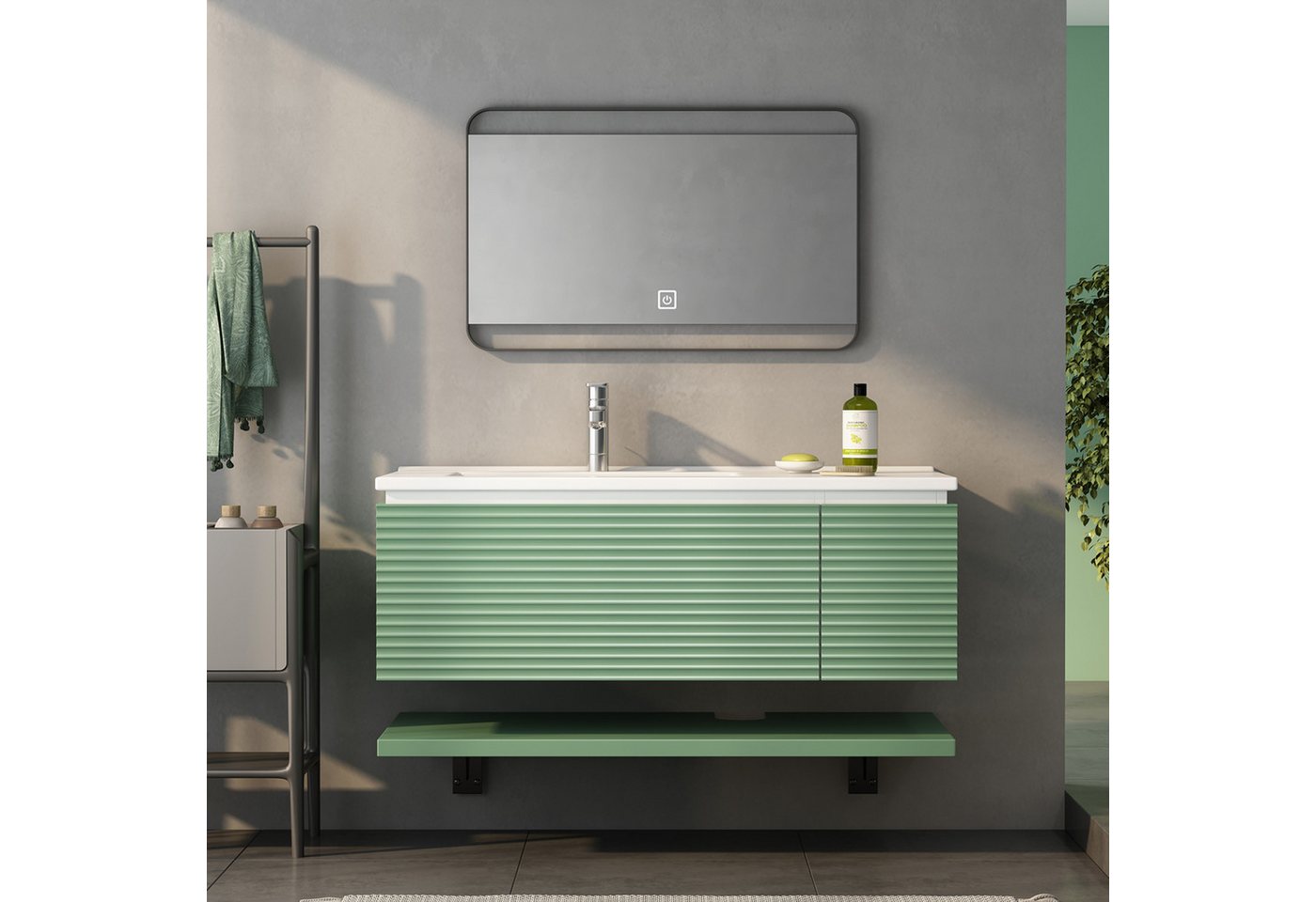 Celya Badmöbel-Set Badschrank,Waschbecken in Breite 90cm, mit Schublade von Celya