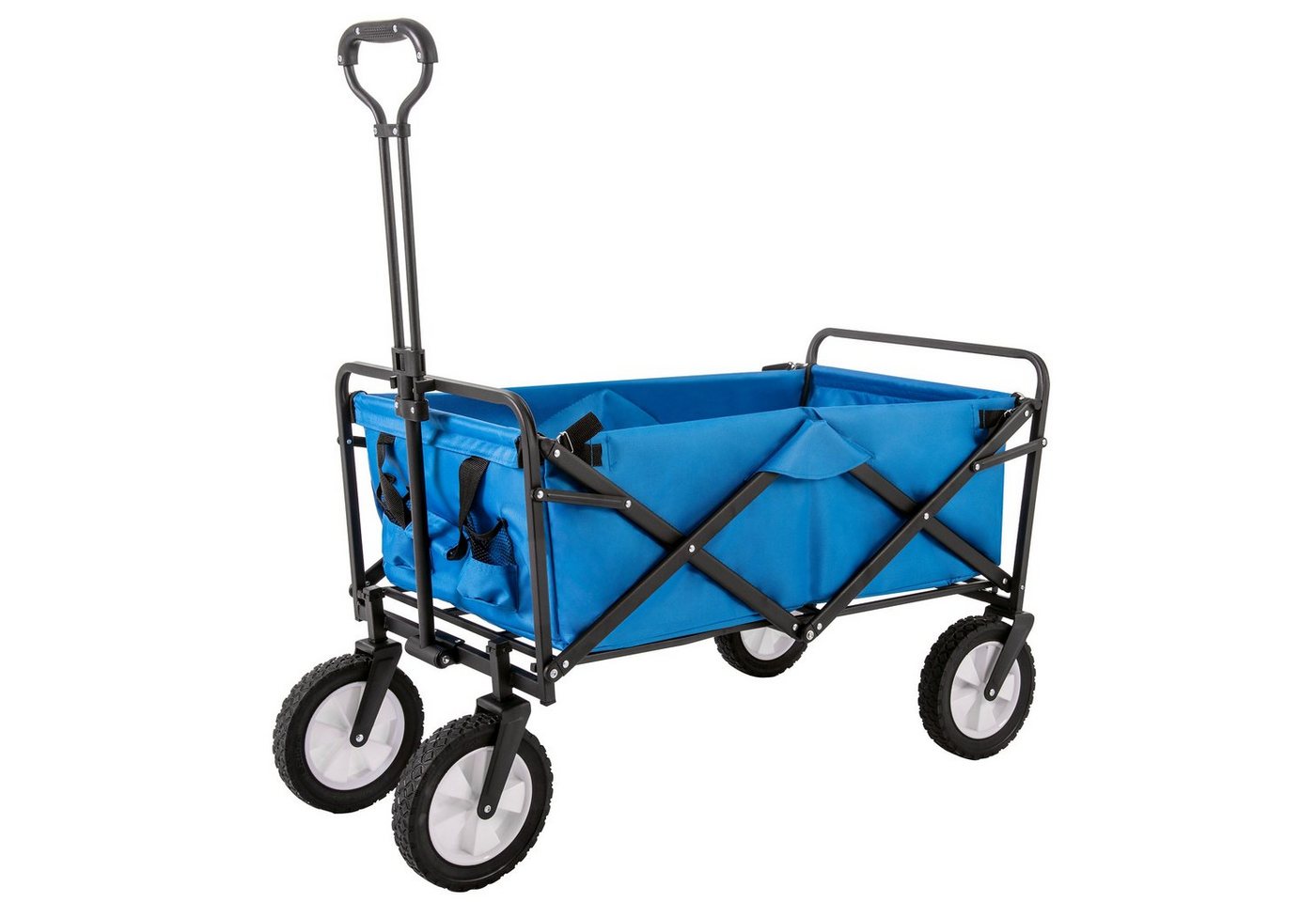 Celya Bollerwagen Faltbarer Handwagen Gartenwagen All Terrain Trolley, Getränkehalter aus Mesh, verstellbare Griffe, Stofftasche von Celya