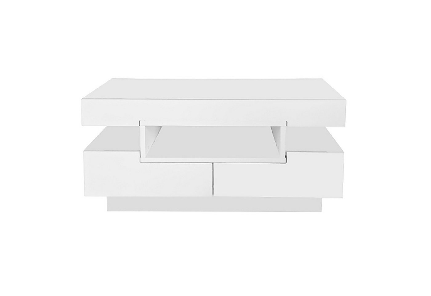 Celya Couchtisch Hochglanz Couchtisch,mit vier Schubladen, mit LED-Lichtleiste Celya Couchtisch Hochglanz Couchtisch,mit vier Schubladen, mit LED-Lichtleiste von Celya