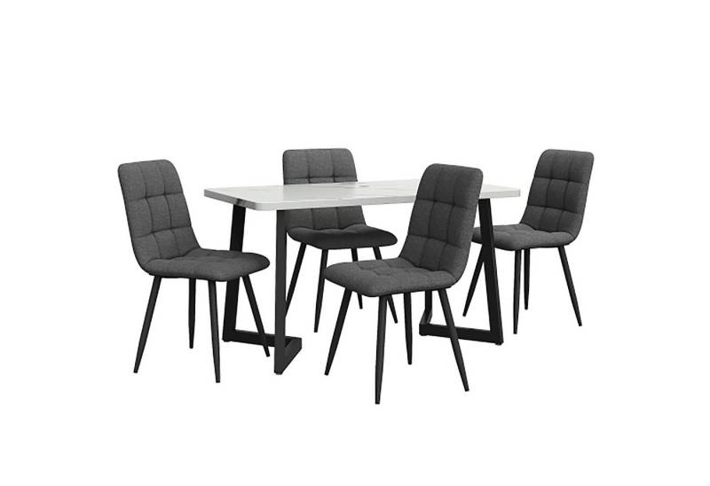 Celya Essgruppe 117cm Esstisch mit 4 Stühlen Set,Moderner Küchentisch Set, (Set, Tisch mit 4 Stuhlen) von Celya