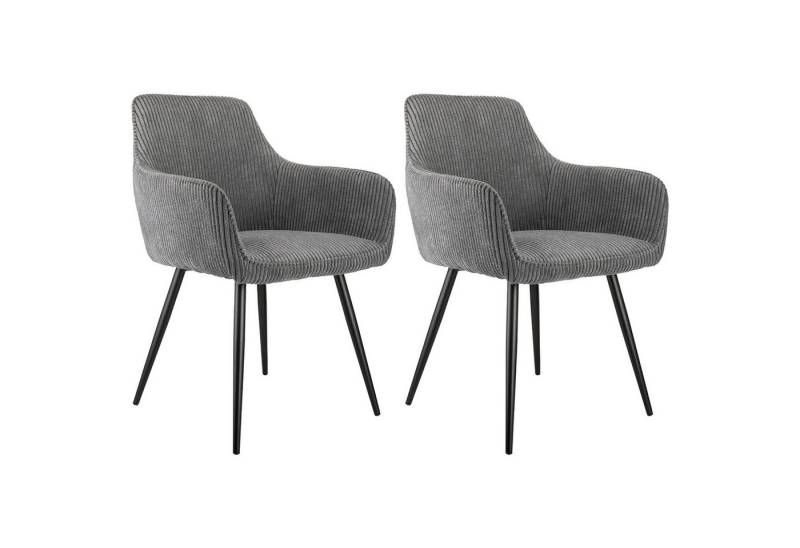 Celya Esszimmerstuhl 2er-Set Esszimmerstuhl,Kordstoff Ergonomisch Gepolstert, Robuste Metallbeine für Esszimmer Büro Wohnzimmer von Celya