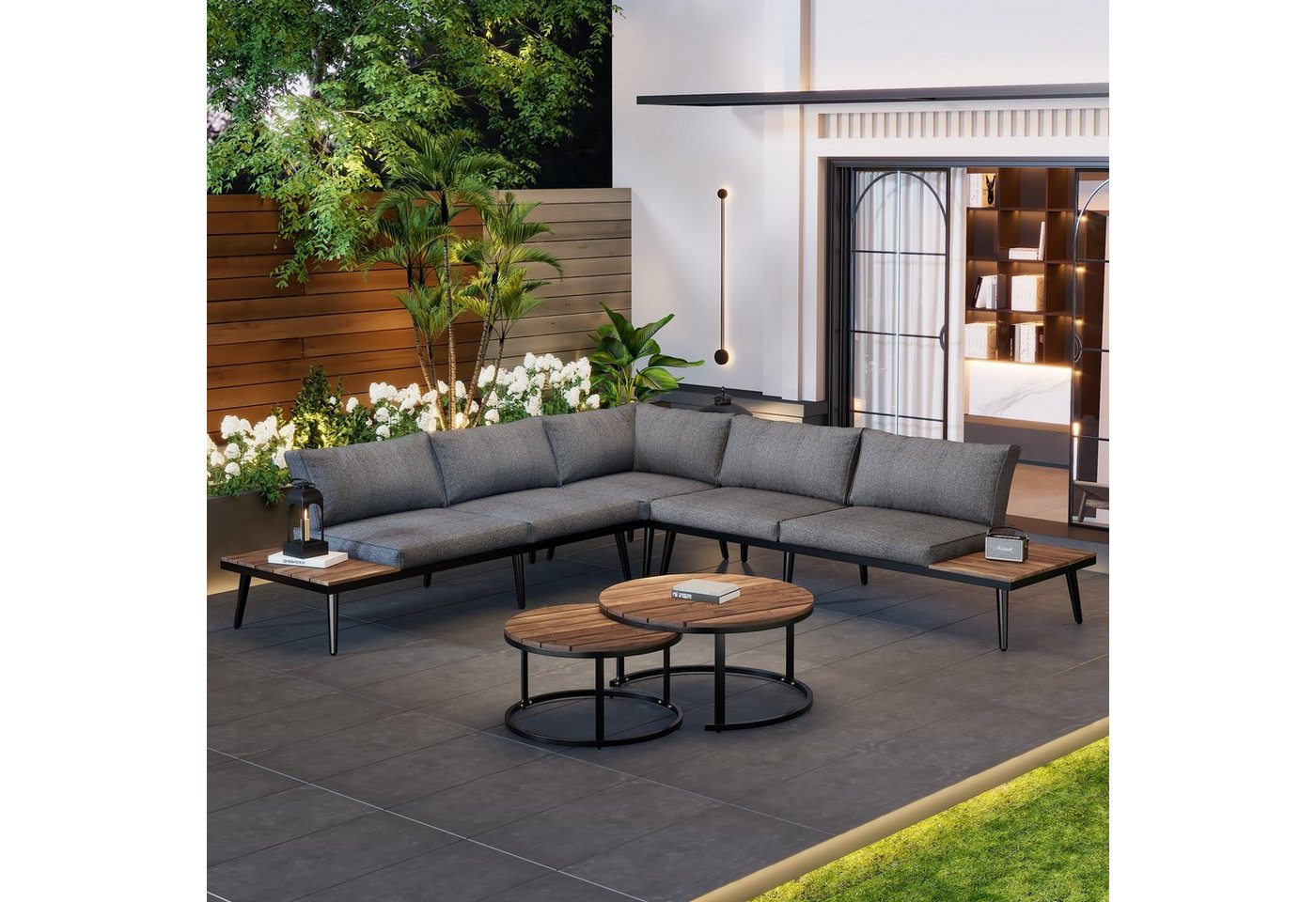 Celya Gartenlounge-Set Gartenmöbel,Essgruppe 6-tlg, 2x2er-Sofa, 2xEinzelsessel, 2xTisch Celya Gartenlounge-Set Gartenmöbel,Essgruppe 6-tlg, 2x2er-Sofa, 2xEinzelsessel, 2xTisch von Celya