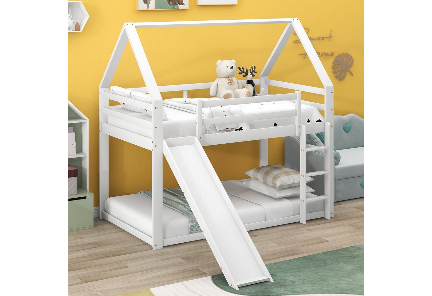 Celya Kinderbett Hausbett 90x200cm mit Rutsche und Leiter Celya Kinderbett Hausbett 90x200cm mit Rutsche und Leiter von Celya